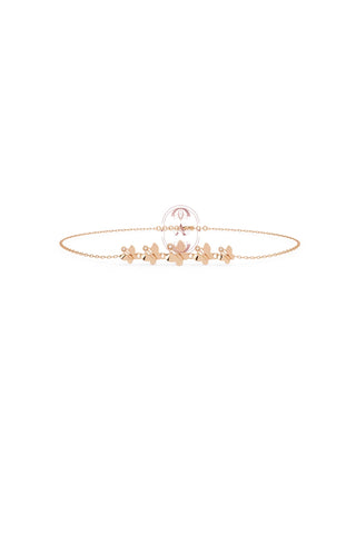 Rose Gold Aligned Butterfly Silver Bracelet